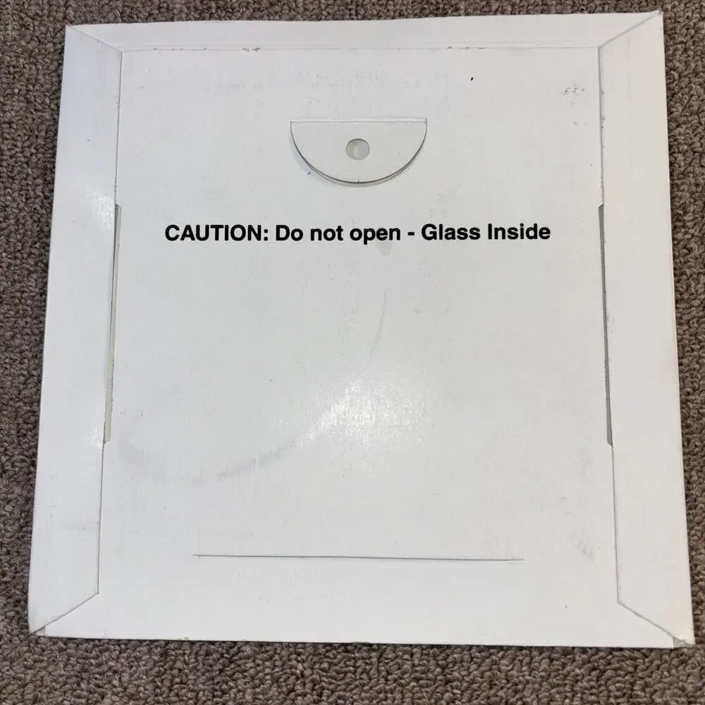Vintage 80s Carnival Prize Alien Mirror Picture 6x6 Space Creepy Fun Retro